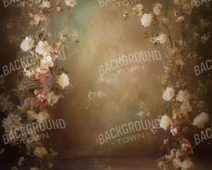 Vintage Brown Floral 2 10’X8’ Fleece (120 X 96 Inch) Backdrop