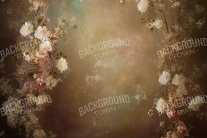 Vintage Brown Floral 2 12’X8’ Ultracloth (144 X 96 Inch) Backdrop