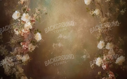 Vintage Brown Floral 2 16’X10’ Ultracloth (192 X 120 Inch) Backdrop