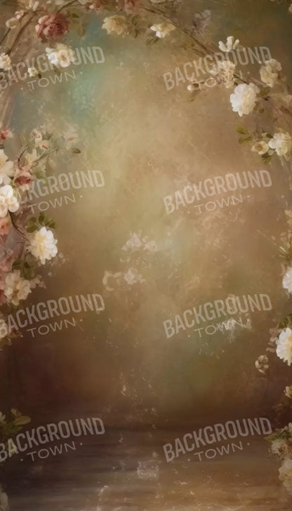 Vintage Brown Floral 2 8’X14’ Ultracloth (96 X 168 Inch) Backdrop