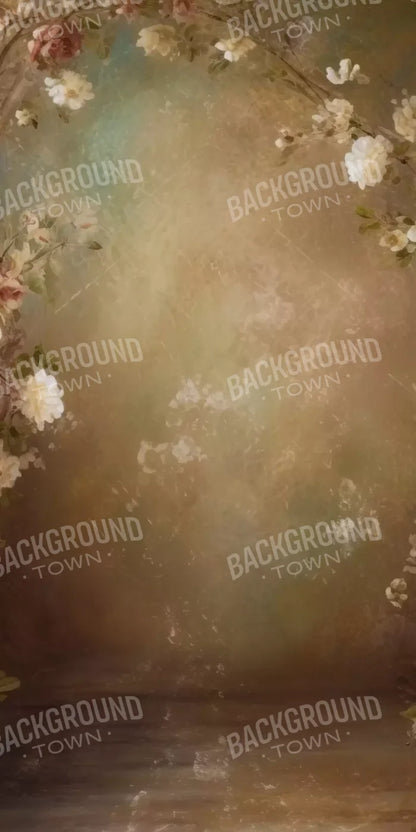 Vintage Brown Floral 2 8’X16’ Ultracloth (96 X 192 Inch) Backdrop