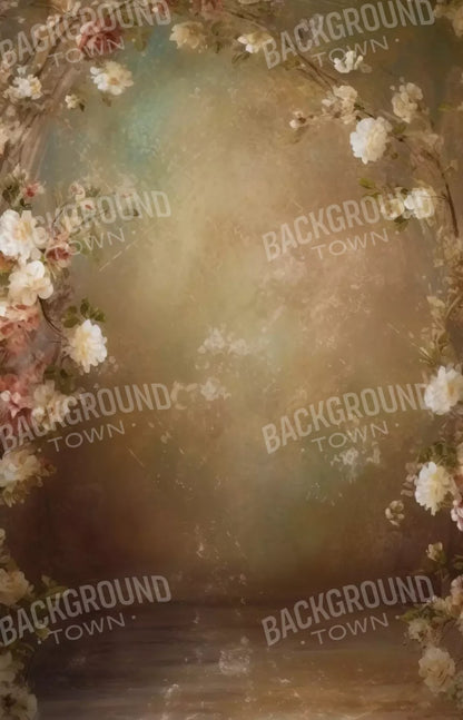 Vintage Brown Floral 2 9’X14’ Ultracloth (108 X 168 Inch) Backdrop