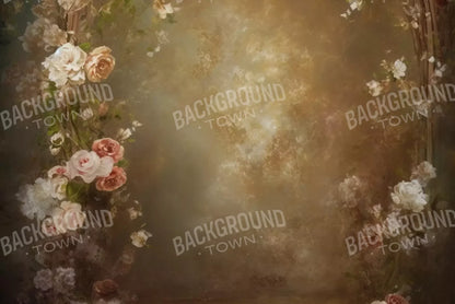 Vintage Brown Floral 3 12’X8’ Ultracloth (144 X 96 Inch) Backdrop