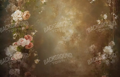 Vintage Brown Floral 3 14’X9’ Ultracloth (168 X 108 Inch) Backdrop
