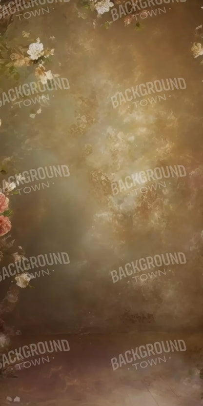 Vintage Brown Floral 3 8’X16’ Ultracloth (96 X 192 Inch) Backdrop