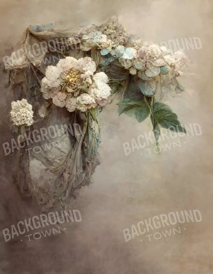 Vintage Floral 1 6X8 Fleece ( 72 X 96 Inch ) Backdrop