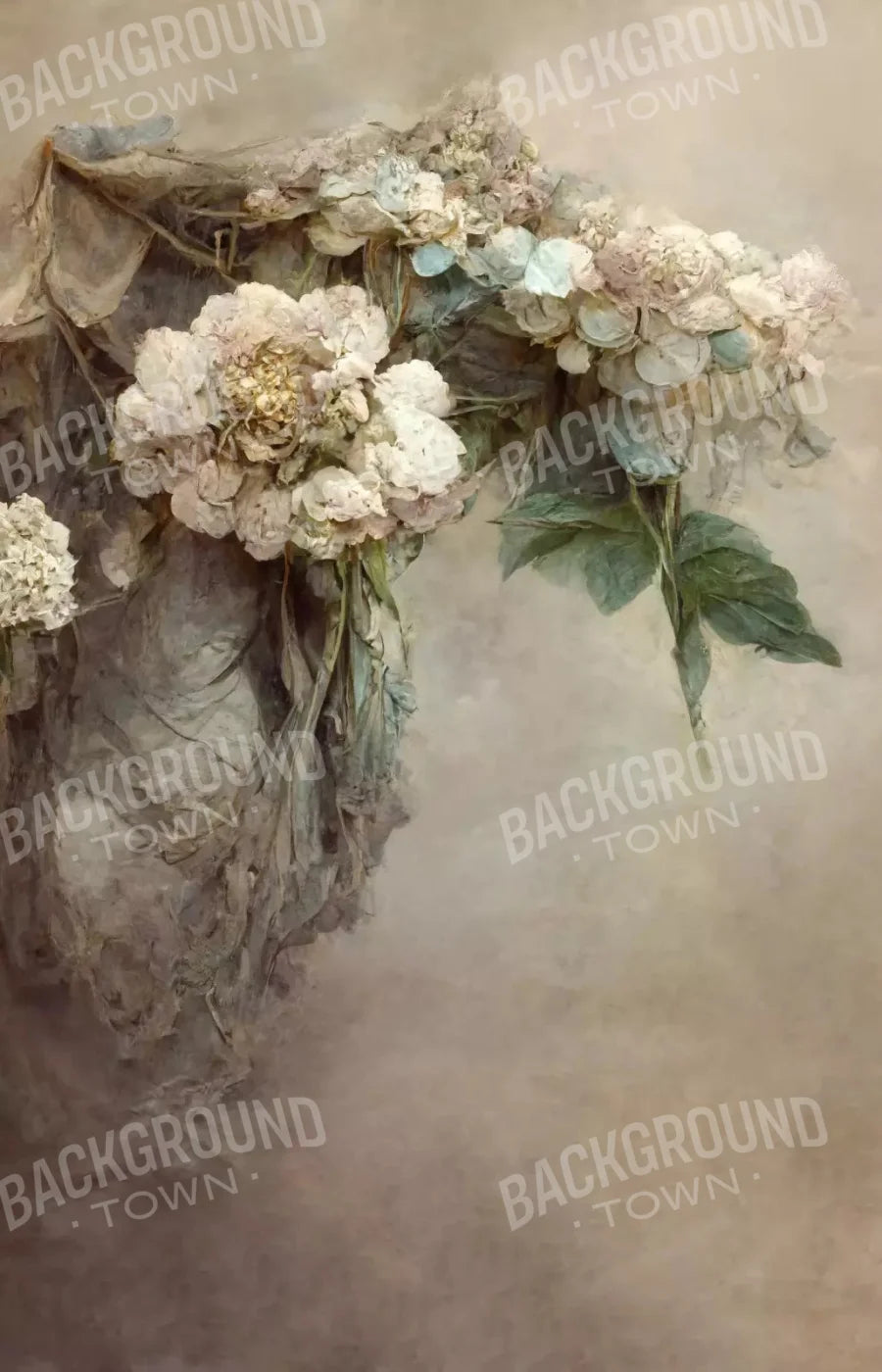 Vintage Floral 1 8X12 Ultracloth ( 96 X 144 Inch ) Backdrop
