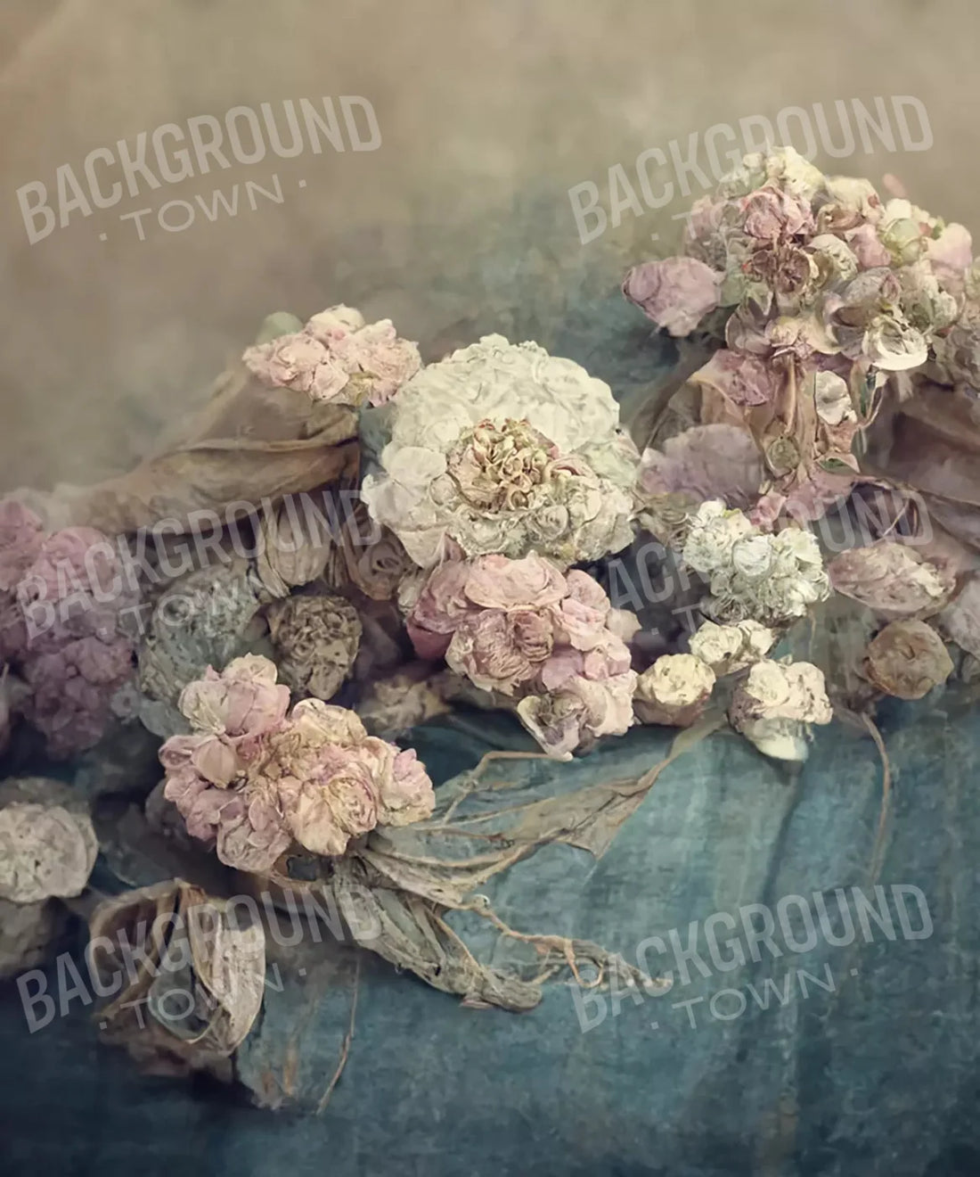 Beige Floral Backdrop for Photography