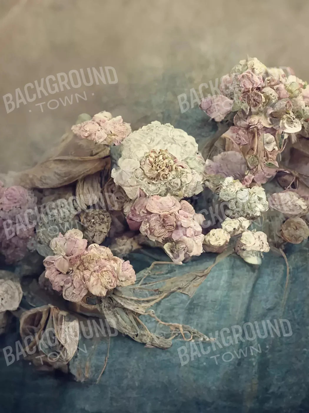 Vintage Floral 2 5X68 Fleece ( 60 X 80 Inch ) Backdrop