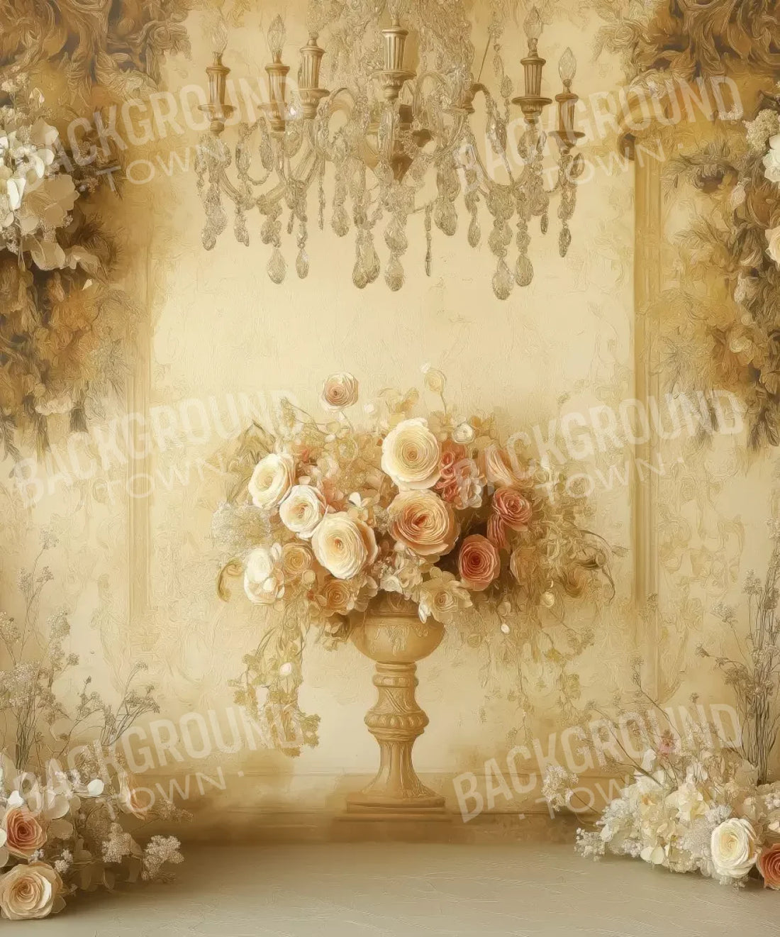 Beige Brown Gold  Backdrop for Photography