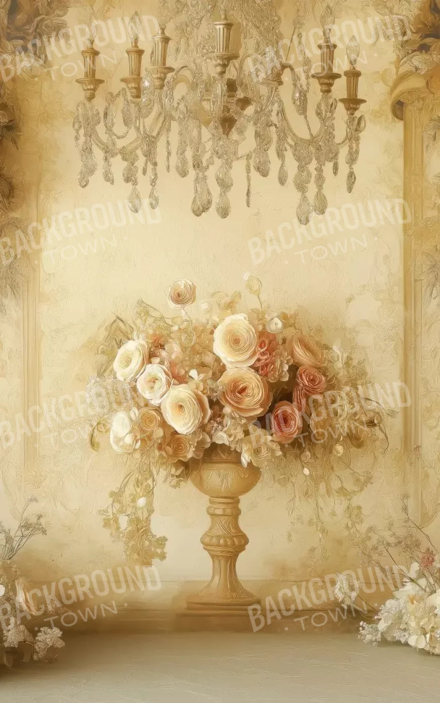Vintage Flowers On Pedestals 5’x8’ UltraCloth (60 x 96 inch) Backdrop