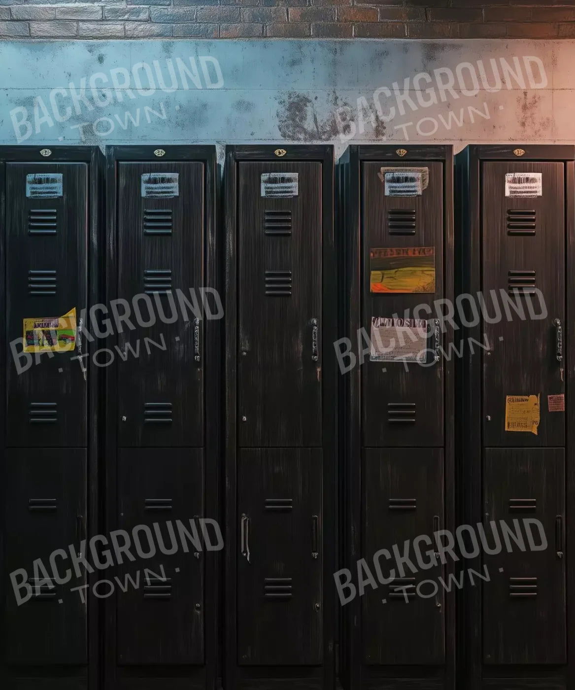 Vintage Gym Lockers 10’X12’ Ultracloth (120 X 144 Inch) Backdrop