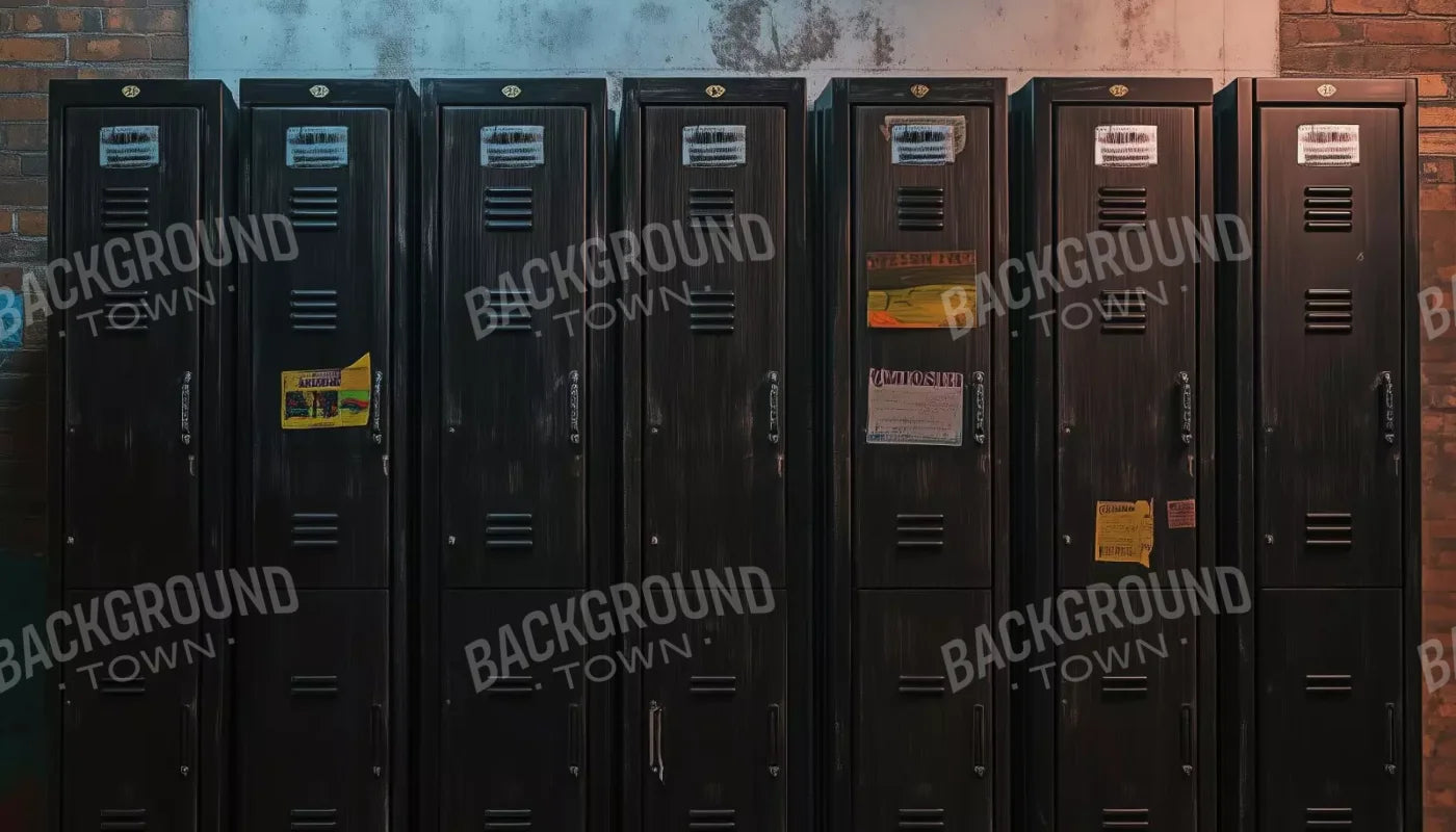 Vintage Gym Lockers 14’X8’ Ultracloth (168 X 96 Inch) Backdrop