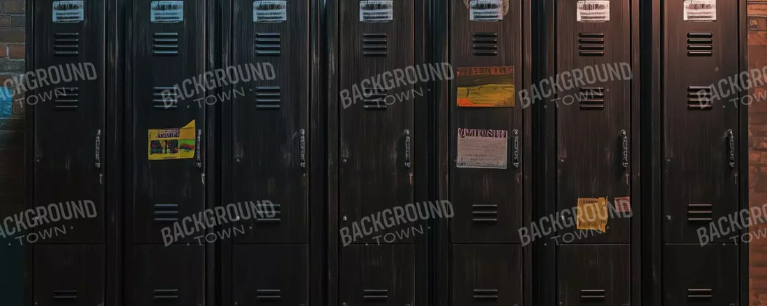 Vintage Gym Lockers 20’X8’ Ultracloth (240 X 96 Inch) Backdrop