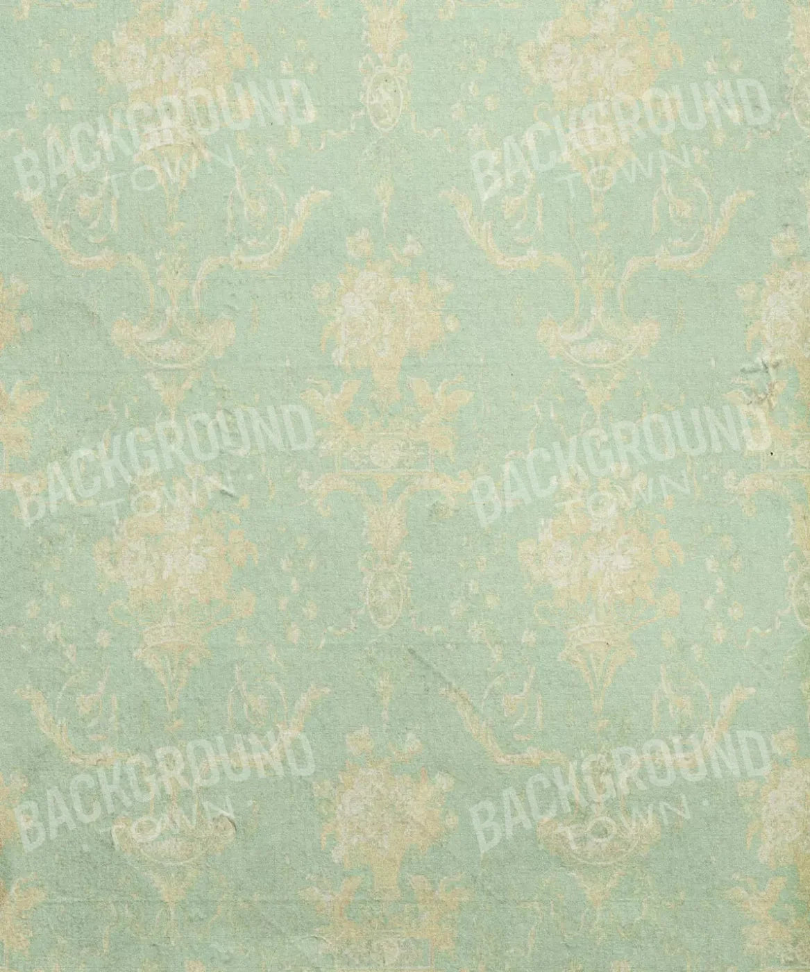 Green Damask Backdrop for Photography