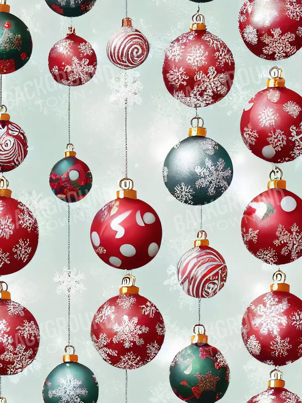 Vintage Ornaments Ii 6’X8’ Fleece (72 X 96 Inch) Backdrop