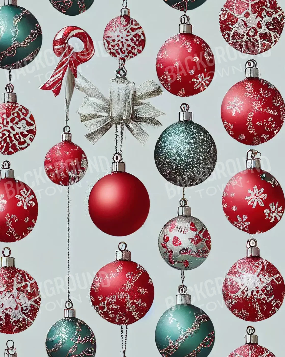 Vintage Ornaments I 8’X10’ Fleece (96 X 120 Inch) Backdrop