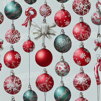 Vintage Ornaments I 8’X8’ Fleece (96 X Inch) Backdrop