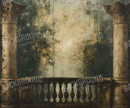 Vintage Overlooking Balcony 5’x4’2 Fleece (60 x 50 inch) Backdrop