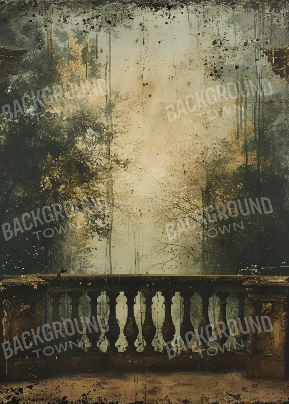Vintage Overlooking Balcony 5’x7’ UltraCloth (60 x 84 inch) Backdrop
