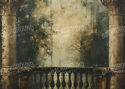 Vintage Overlooking Balcony 7’x5’ UltraCloth (84 x 60 inch) Backdrop