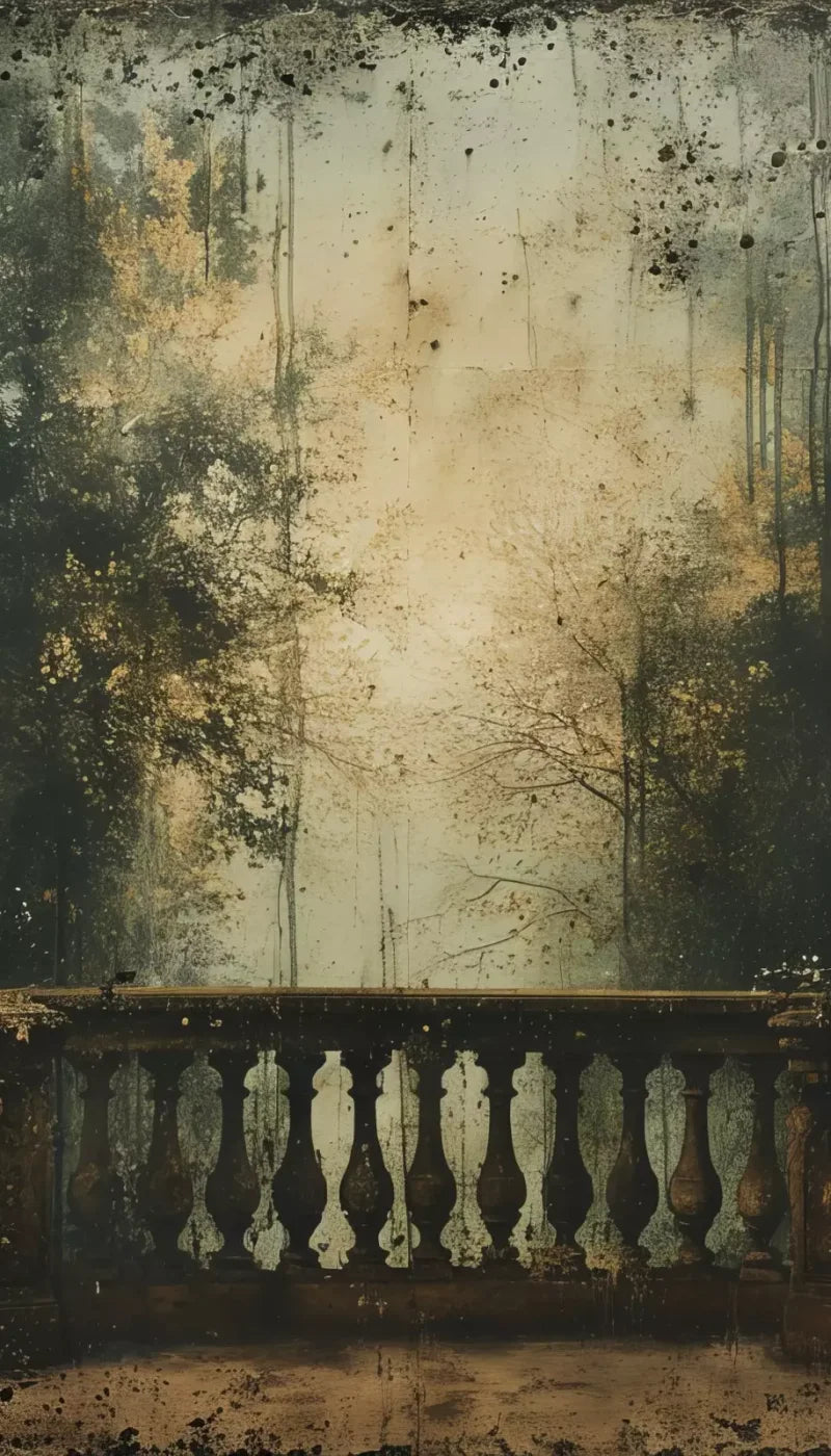 Vintage Overlooking Balcony Backdrop