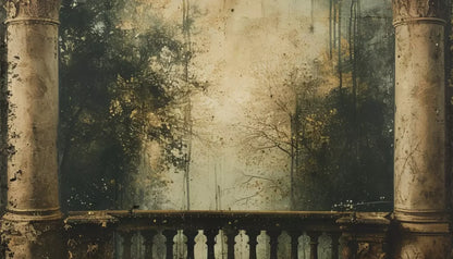 Vintage Overlooking Balcony Backdrop