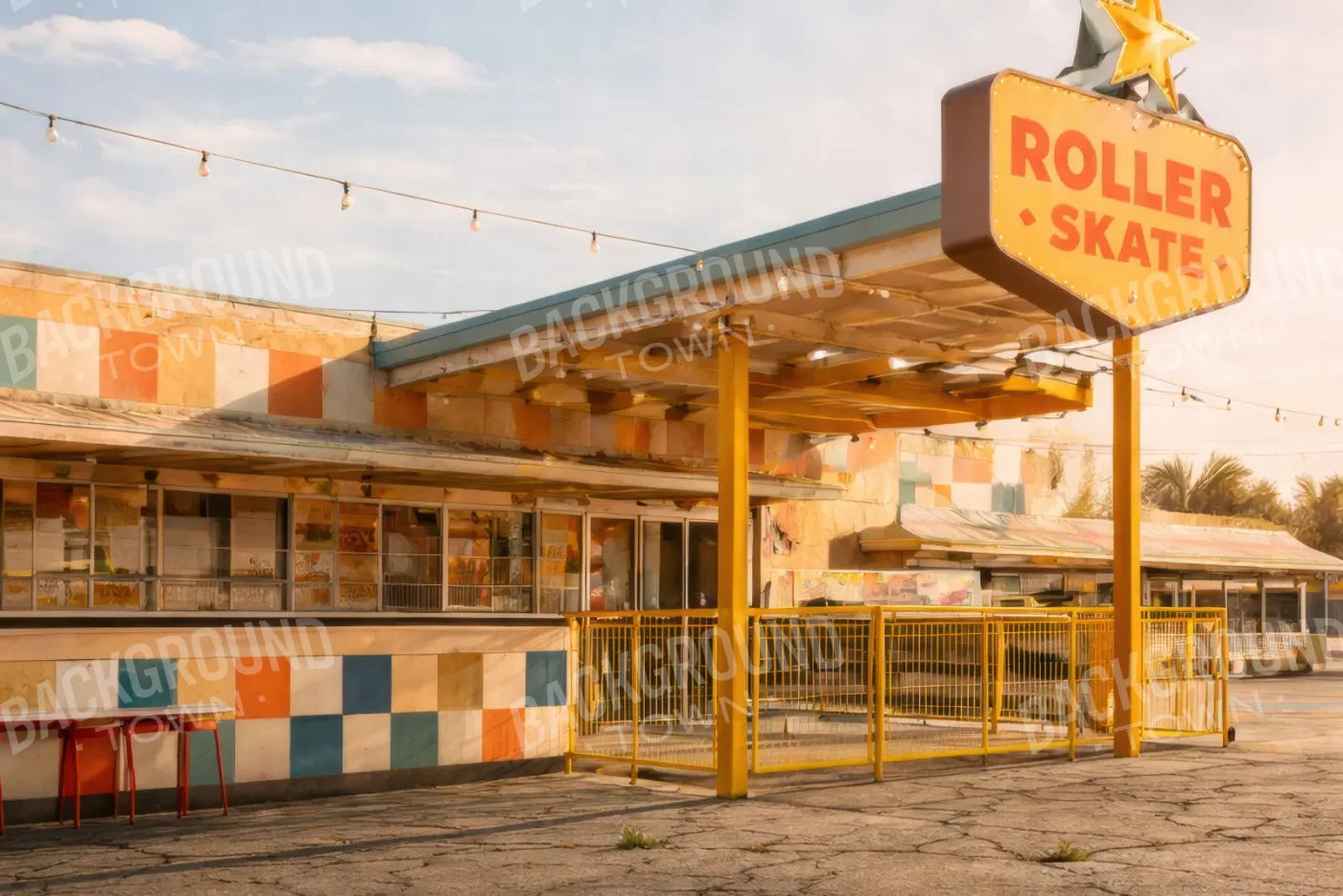 Vintage Rink 12’x8’ UltraCloth (144 x 96 inch) Backdrop