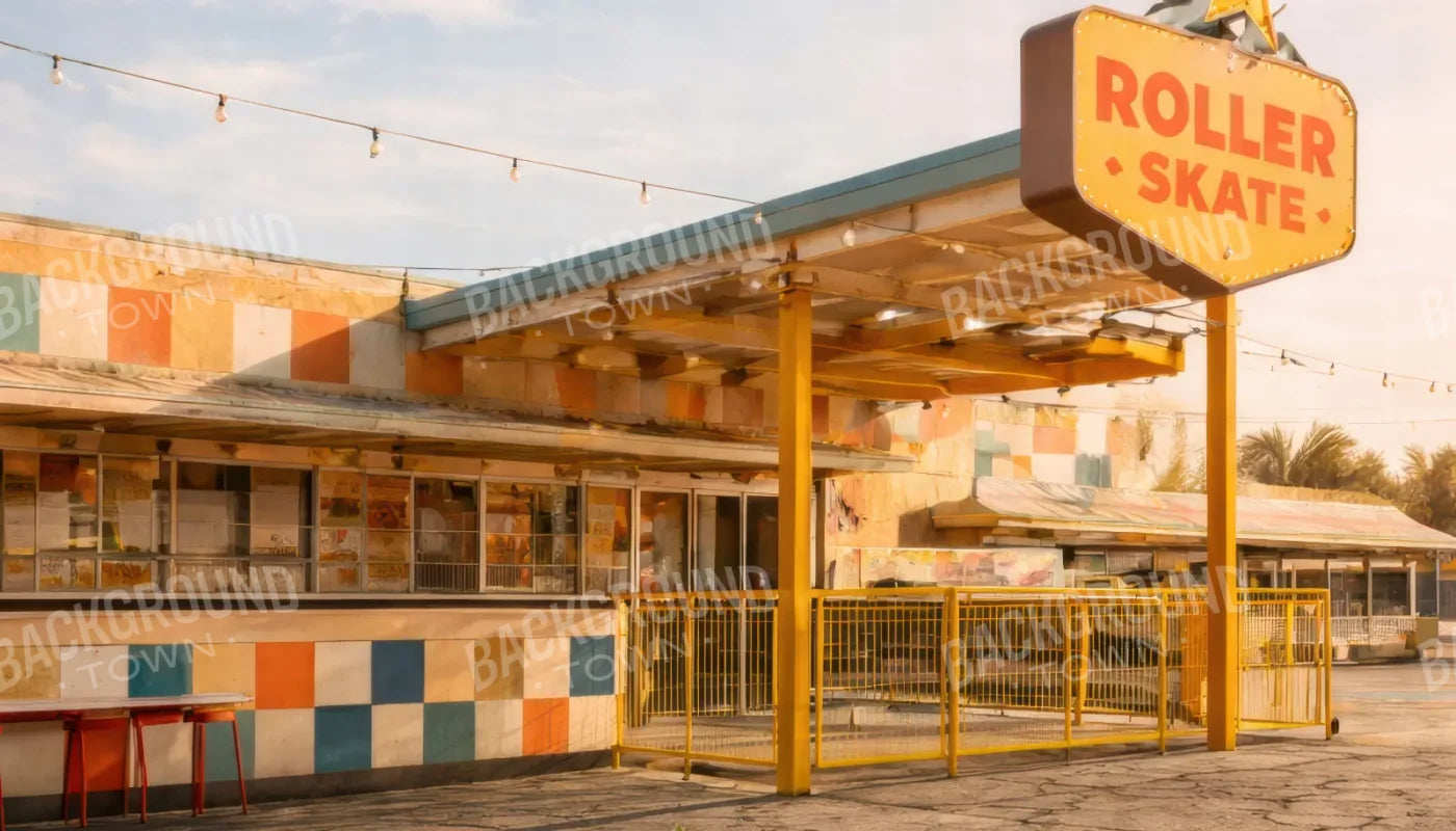 Vintage Rink 14’x8’ UltraCloth (168 x 96 inch) Backdrop