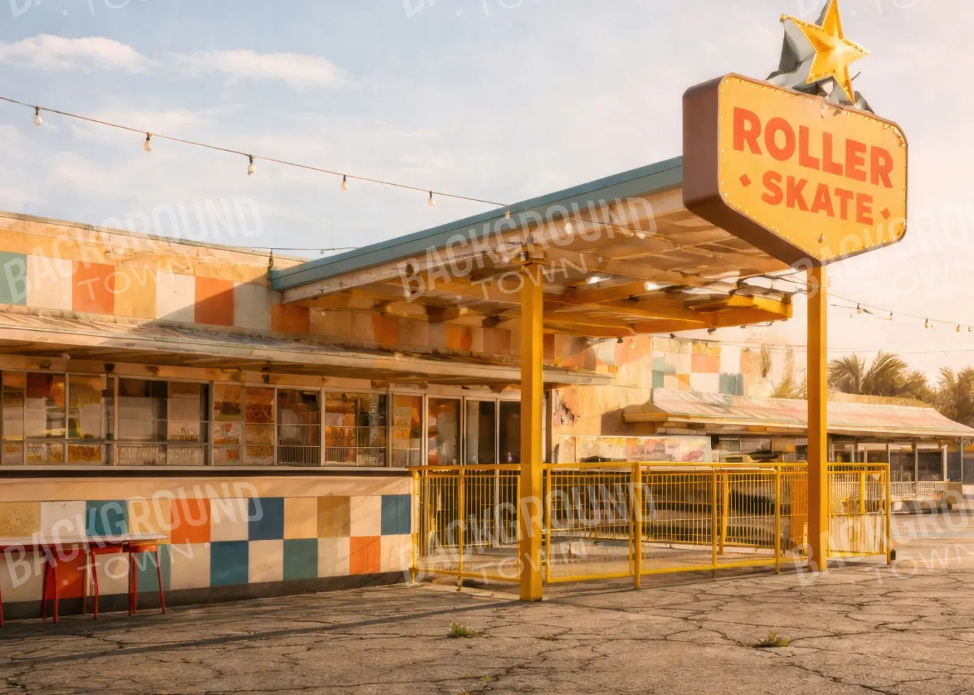 Vintage Rink 7’x5’ UltraCloth (84 x 60 inch) Backdrop