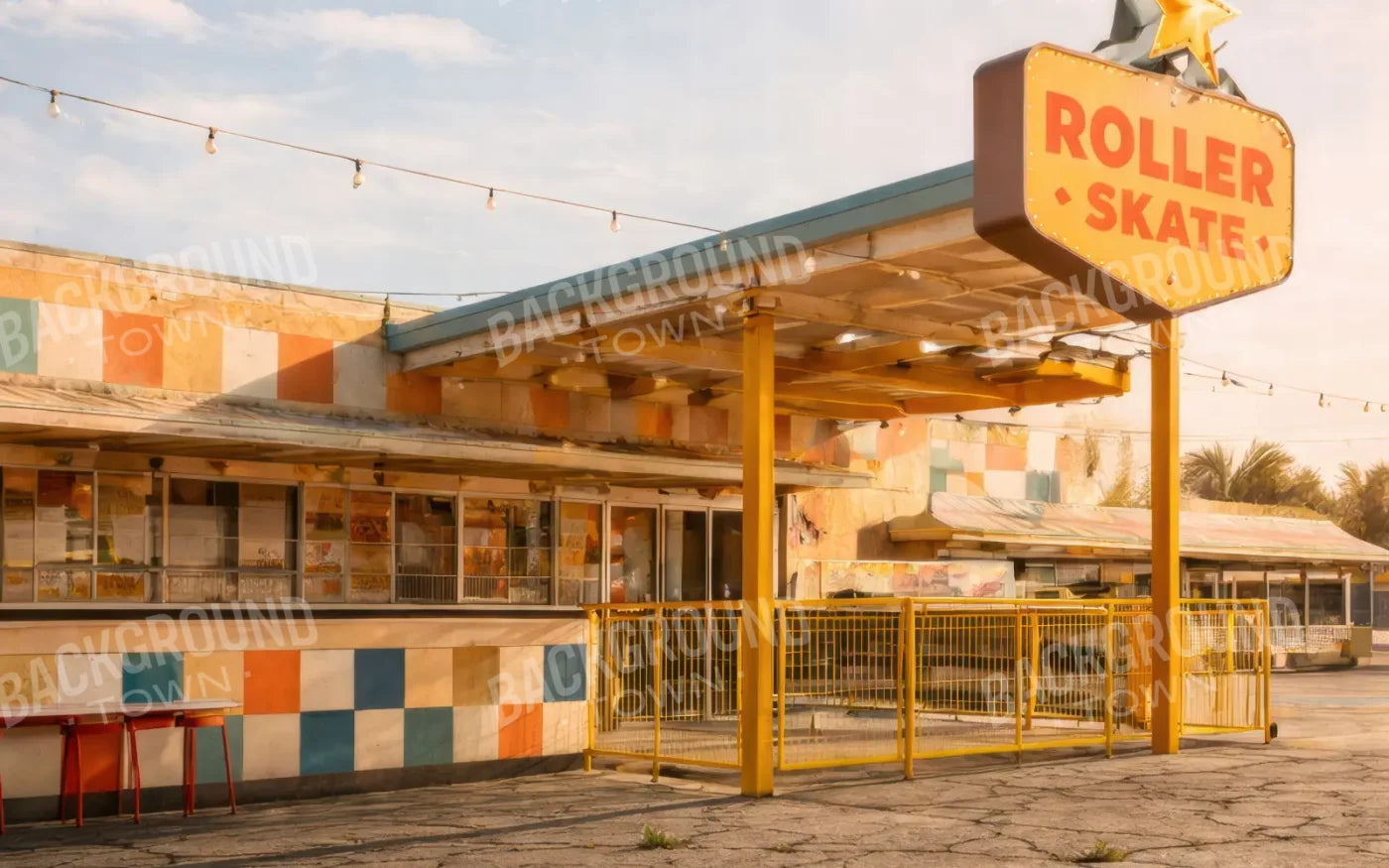 Vintage Rink 8’x5’ UltraCloth (96 x 60 inch) Backdrop