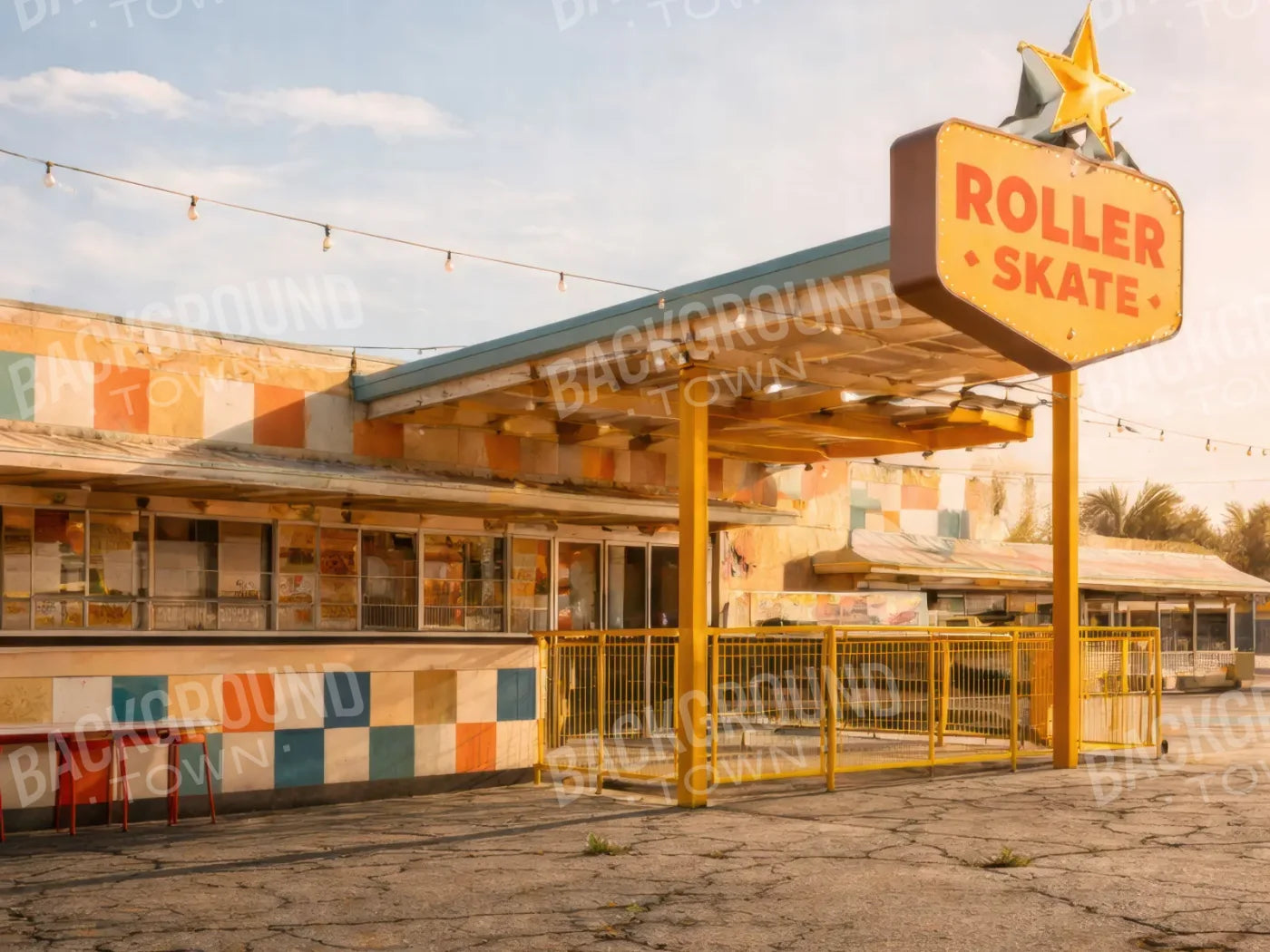 Vintage Rink 8’x6’ Fleece (96 x 72 inch) Backdrop