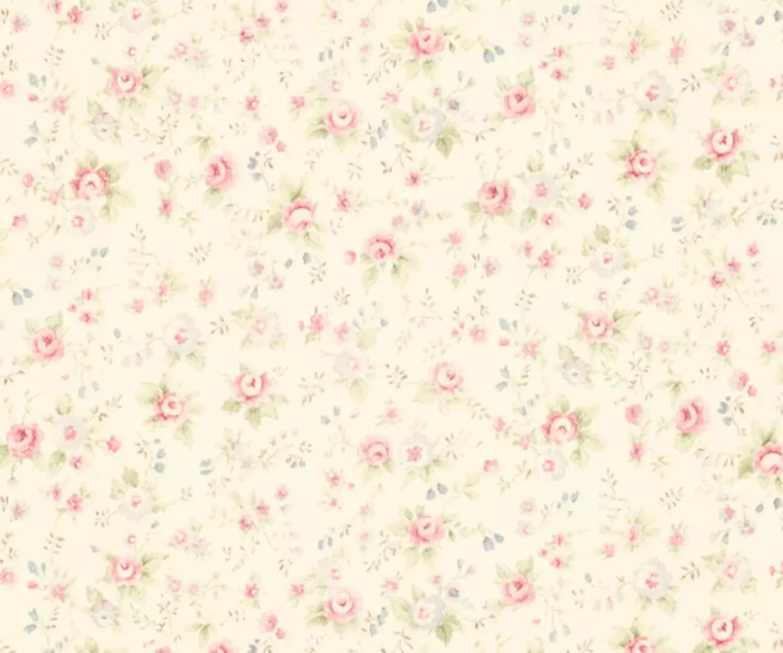 Vintage Rosie Cream 5’X4’2’ Fleece (60 X 50 Inch) Backdrop