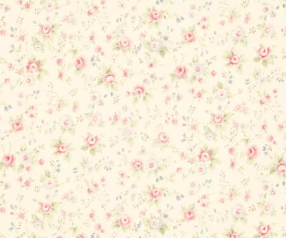 Vintage Rosie Cream 5’X4’2’ Fleece (60 X 50 Inch) Backdrop