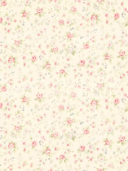Vintage Rosie Cream 5’X6’8’ Fleece (60 X 80 Inch) Backdrop