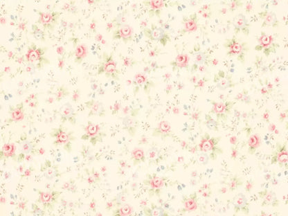 Vintage Rosie Cream 6’8’X5’ Fleece (80 X 60 Inch) Backdrop