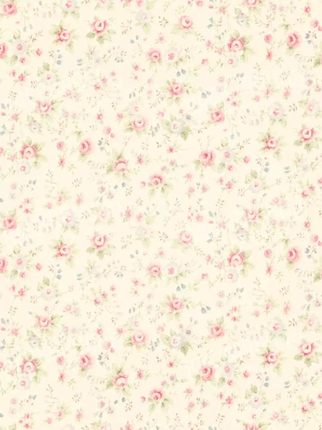 Vintage Rosie Cream 8’X10’ Fleece (96 X 120 Inch) Backdrop