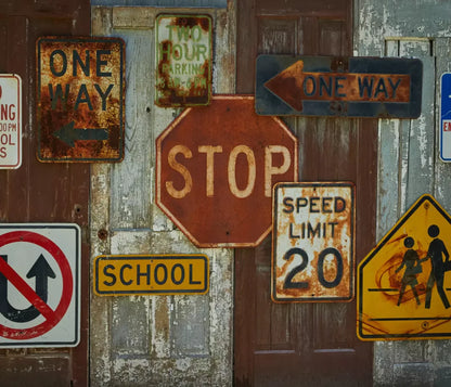Vintage Signs 12’X10’ Ultracloth (144 X 120 Inch) Backdrop