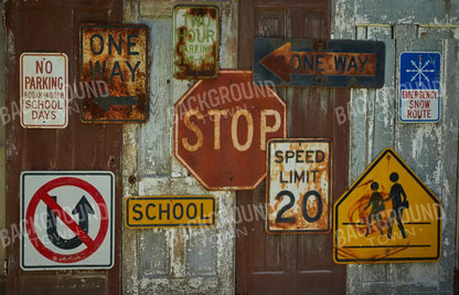 Vintage Signs 12’X8’ Ultracloth (144 X 96 Inch) Backdrop