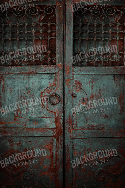 Vintage Teal Door 5’X8’ Ultracloth (60 X 96 Inch) Backdrop