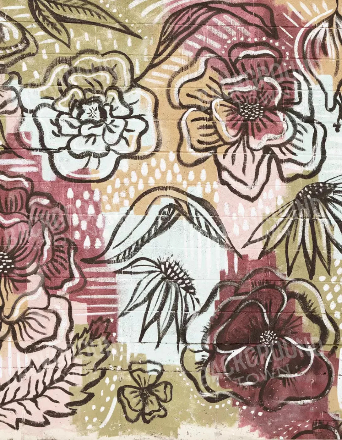 Vintage Wall Mural 6X8 Fleece ( 72 X 96 Inch ) Backdrop