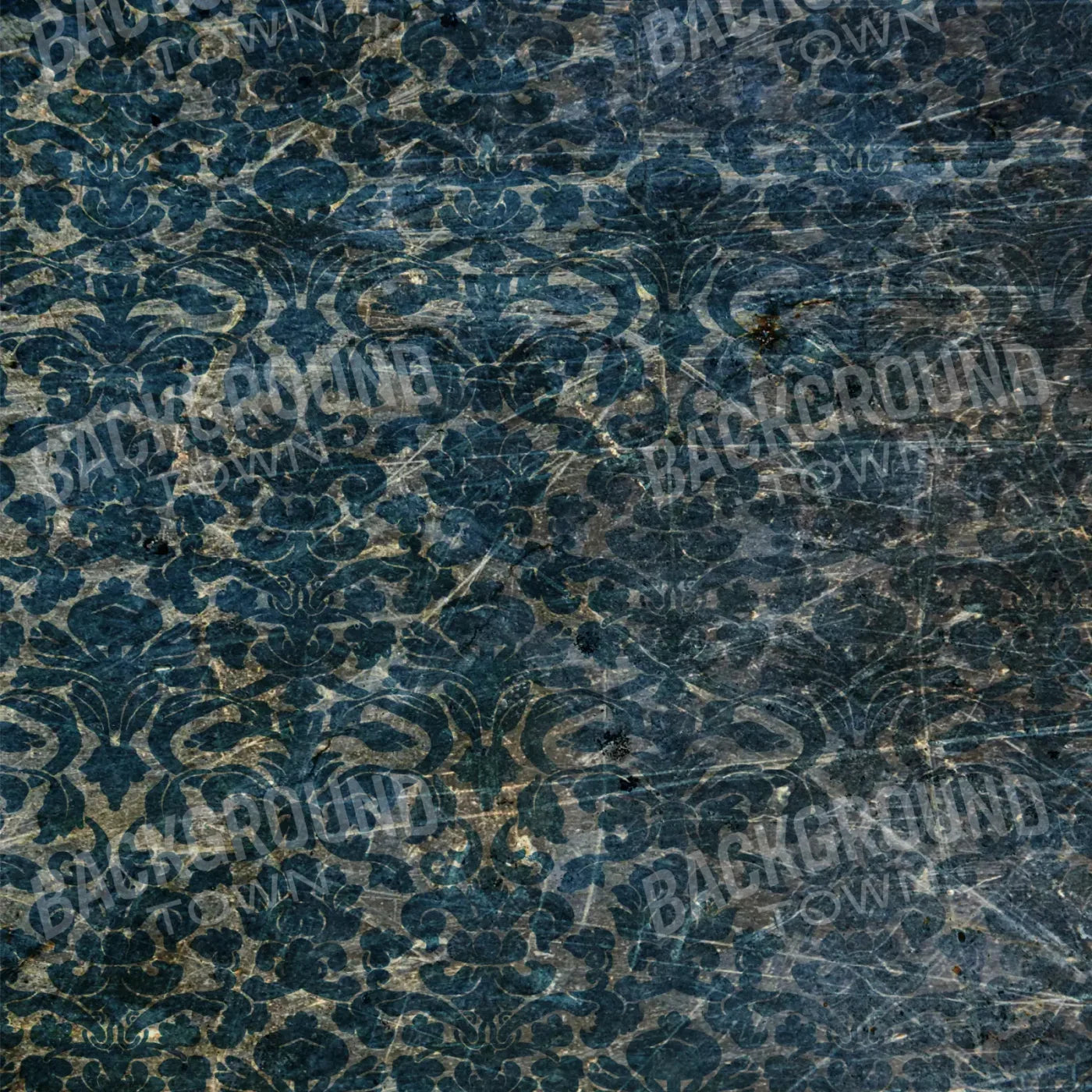 Vintage Wallpaper Blue 10X10 Ultracloth ( 120 X Inch ) Backdrop