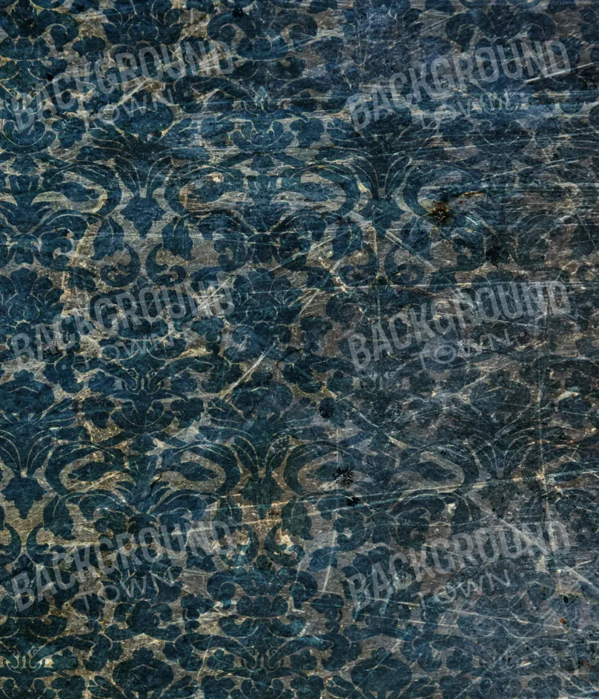 Vintage Wallpaper Blue 10X12 Ultracloth ( 120 X 144 Inch ) Backdrop