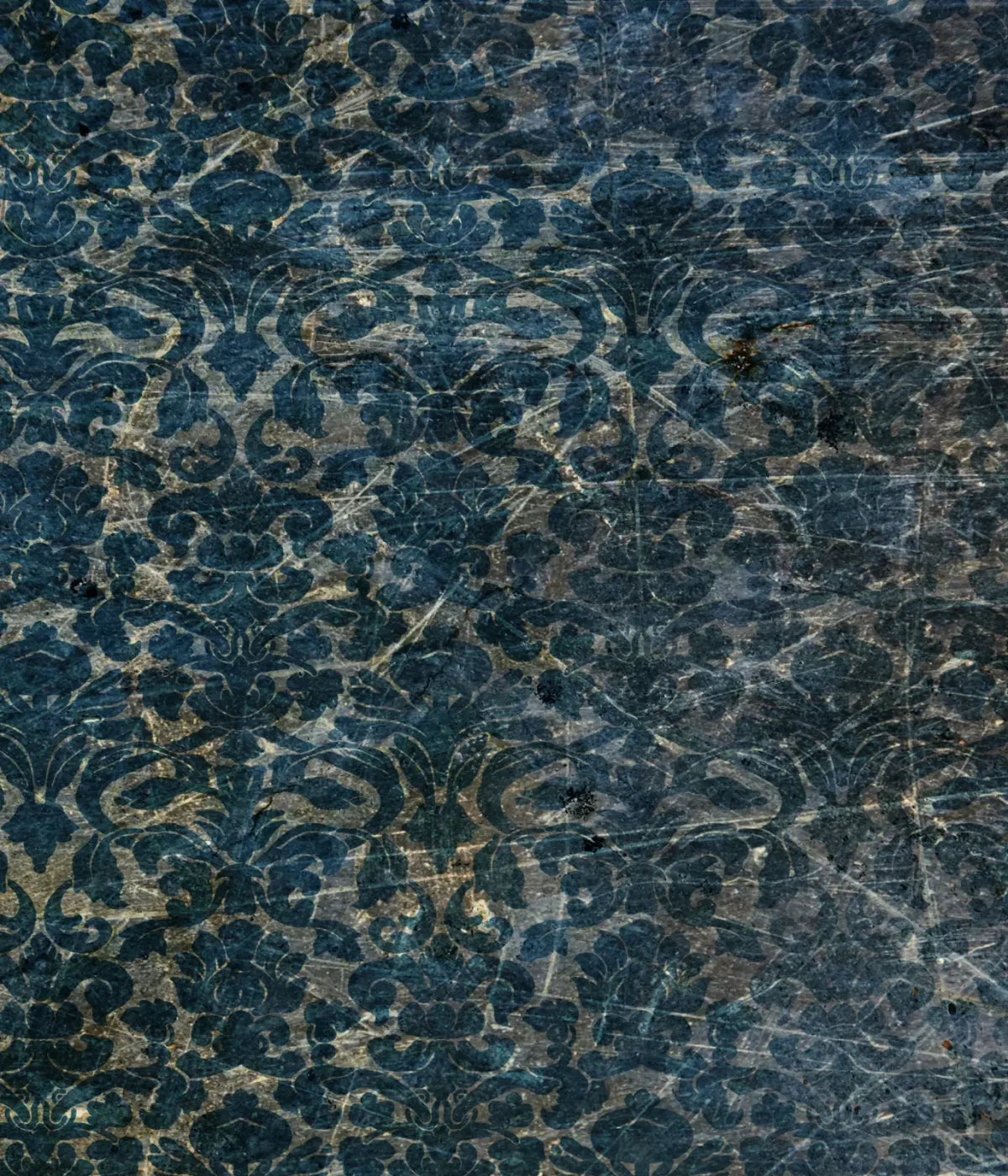 Vintage Wallpaper Blue 10X12 Ultracloth ( 120 X 144 Inch ) Backdrop