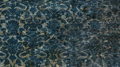 Vintage Wallpaper Blue 14X8 Ultracloth ( 168 X 96 Inch ) Backdrop