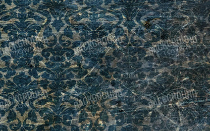 Vintage Wallpaper Blue 14X9 Ultracloth ( 168 X 108 Inch ) Backdrop