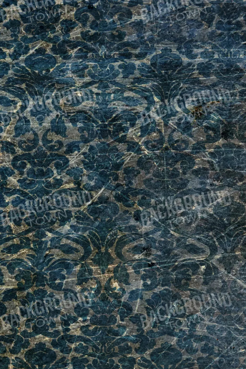 Vintage Wallpaper Blue 5X8 Ultracloth ( 60 X 96 Inch ) Backdrop