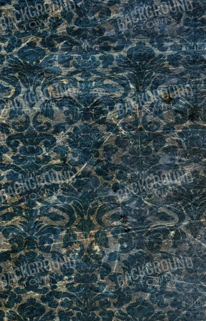 Vintage Wallpaper Blue 8X12 Ultracloth ( 96 X 144 Inch ) Backdrop