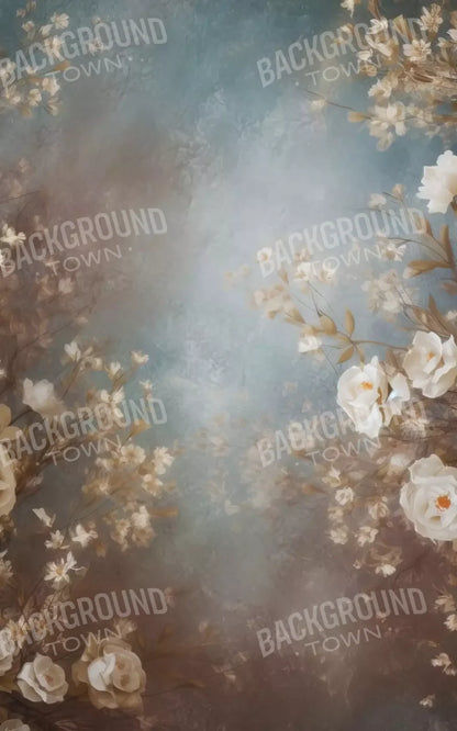 Vintage White Roses 10’X16’ Ultracloth (120 X 192 Inch) Backdrop