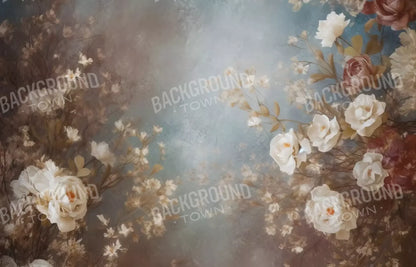 Vintage White Roses 14’X9’ Ultracloth (168 X 108 Inch) Backdrop